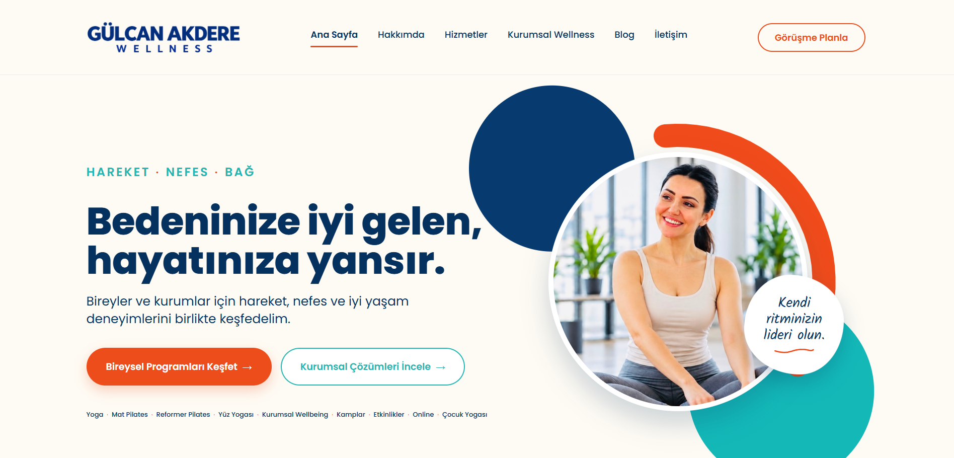 لقطة شاشة من Gülcan Akdere Wellness — Kurumsal Web Sitesi ve Blog Yönetimi