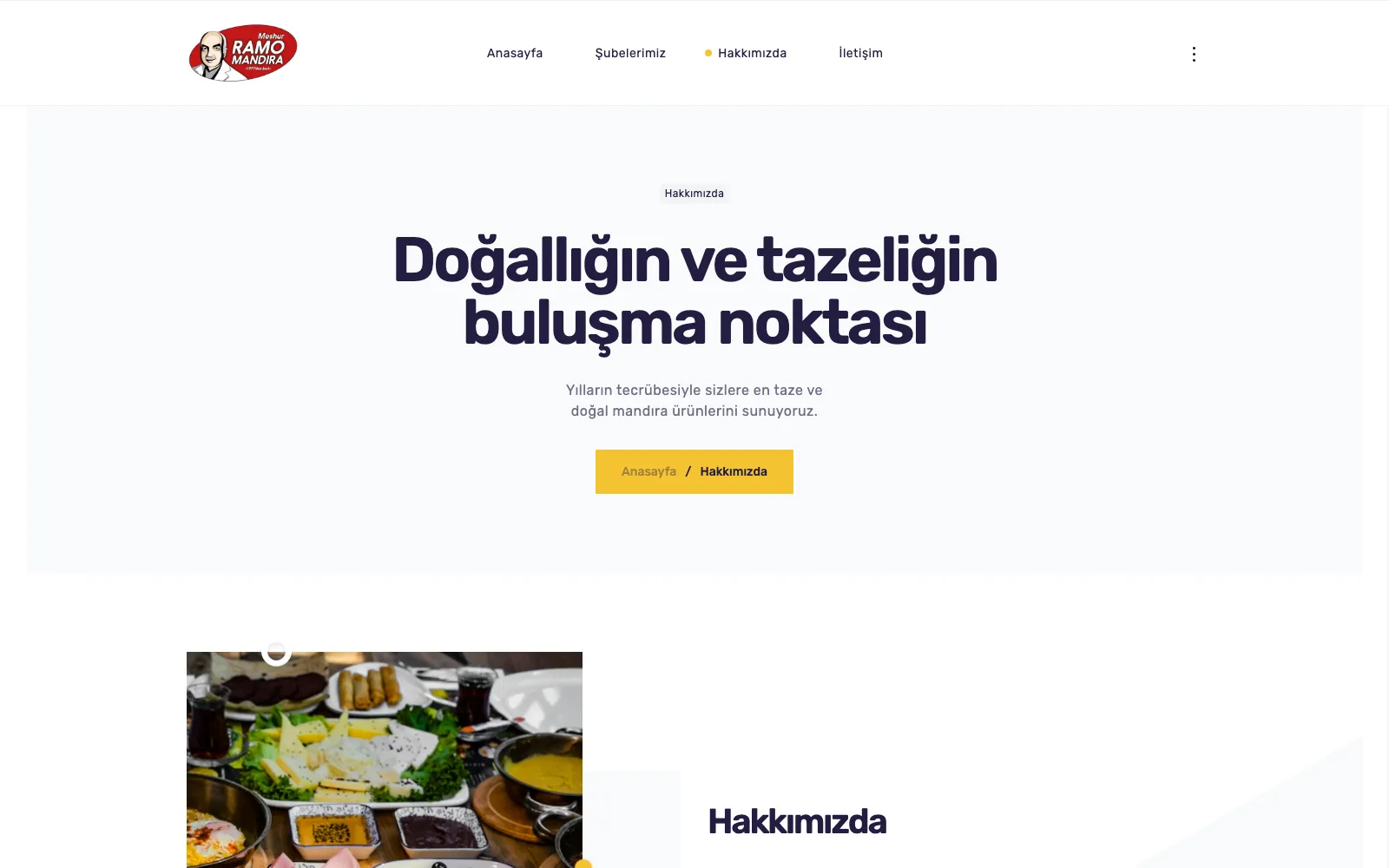 Ramo Mandıra Hakkımızda sayfası
