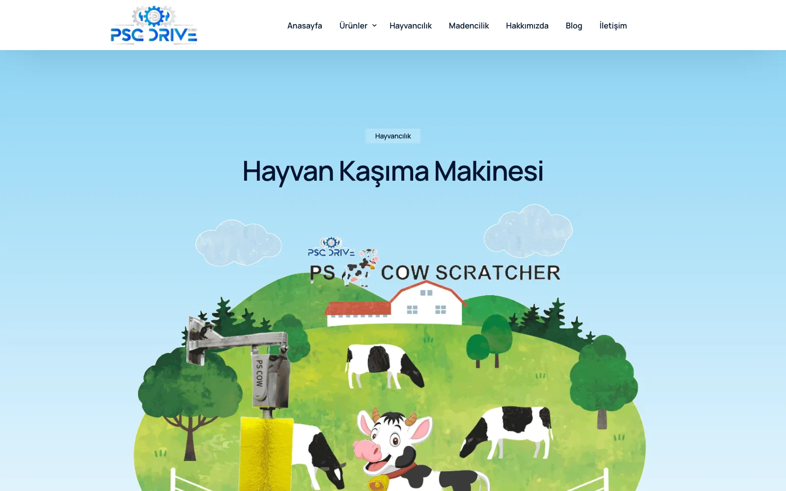 Hayvan kaşıma makinesini tanıtan hayvancılık sayfası