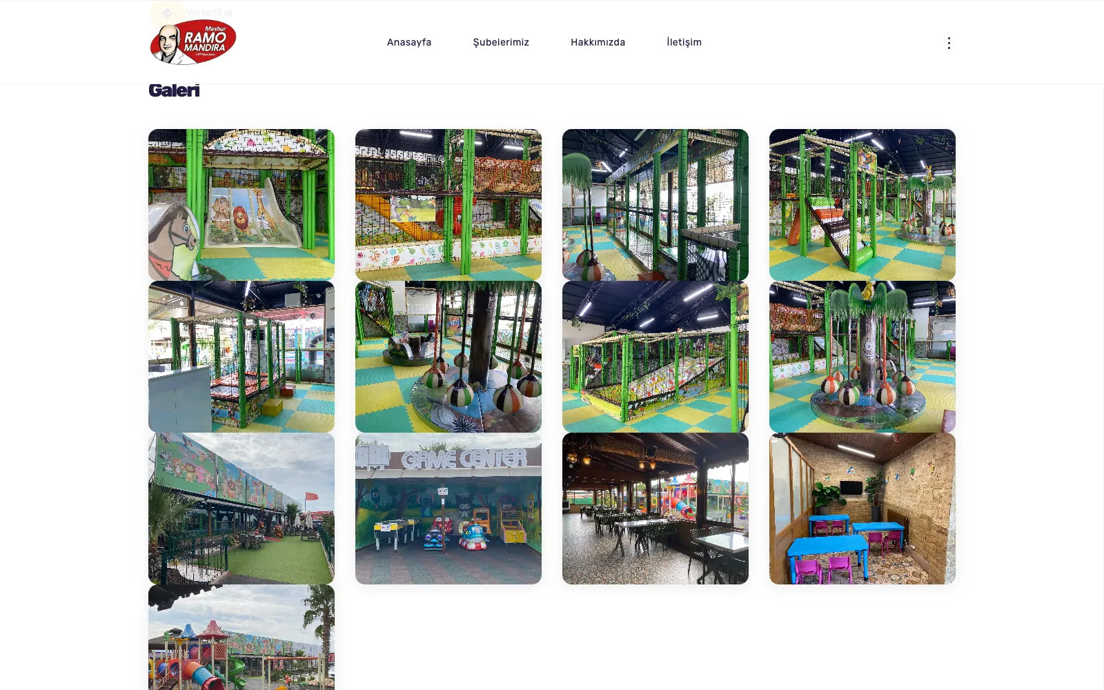 Ramo Kids Park şube sayfasındaki fotoğraf galerisi